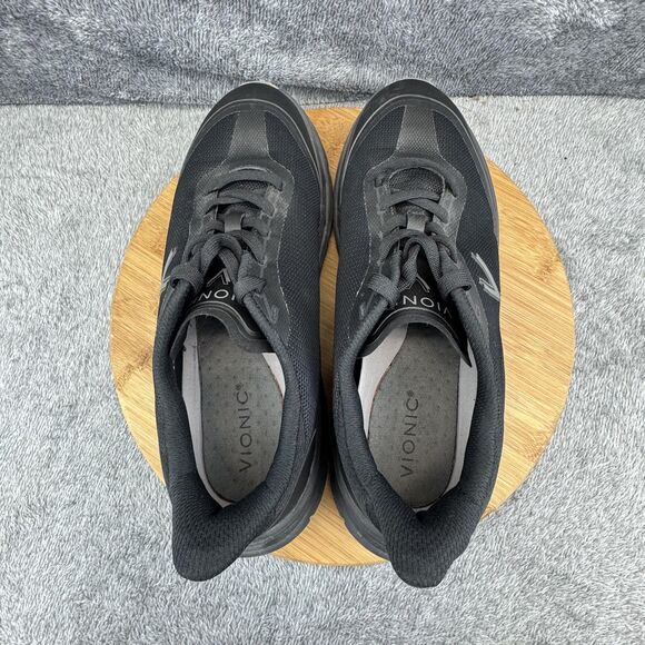 Mens Walk Max‎ Lace Up Sneaker Vionic Mens Black and Gray Athletic Shoe Size 12 - Picture 5 of 9